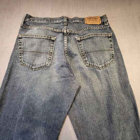 Levis Signature Mens Jeans 32x30 Loose Relaxed Straight Leg Denim Distressed - Picture 8 of 10